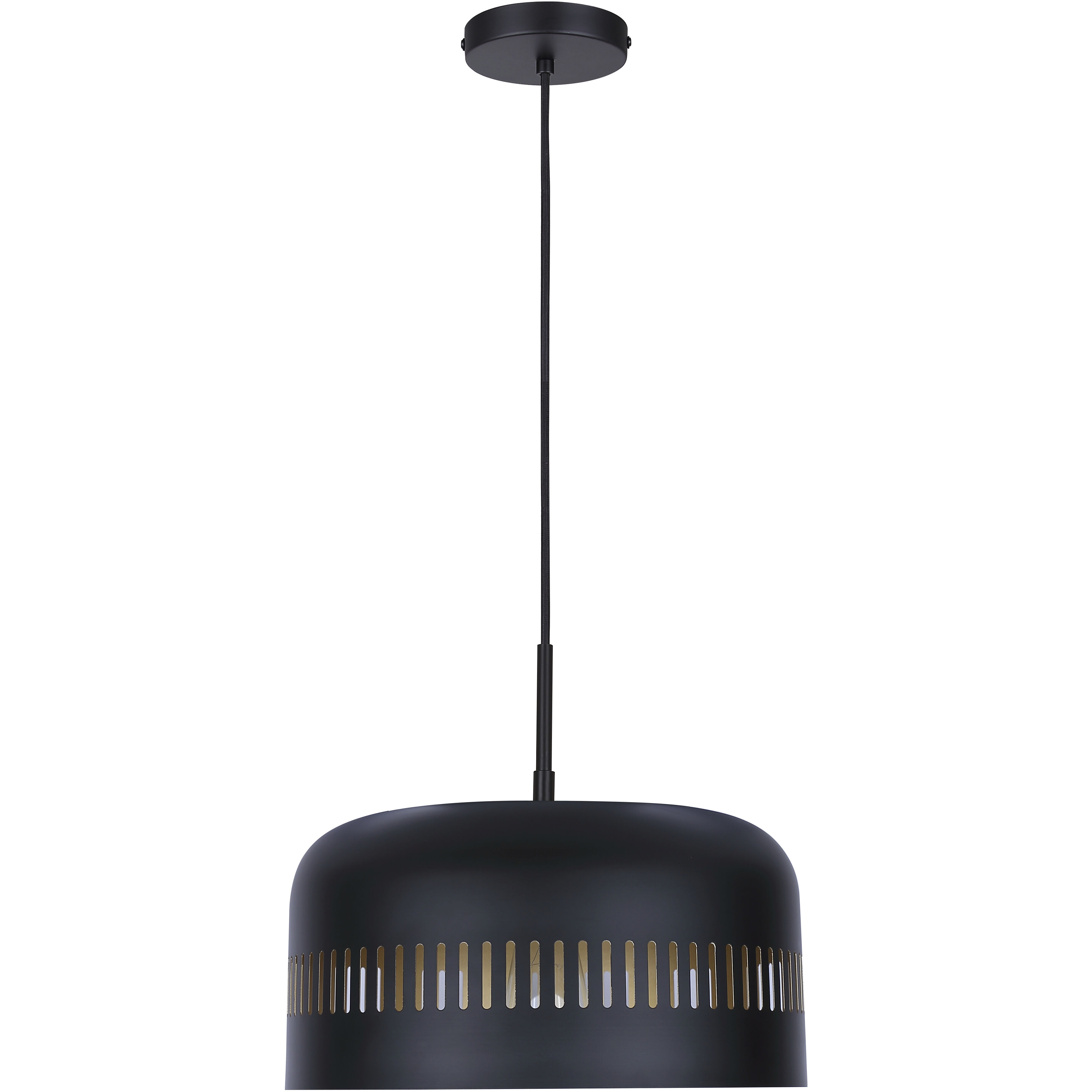 Miles 1 Light 13 inch Black Pendant Ceiling Light