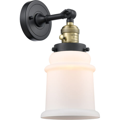 Franklin Restoration Canton LED 7 inch Black Antique Brass Sconce Wall Light, Franklin Restoration