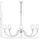 Claudelle 8 Light 65 inch Matte Black and Modern Gold Chandelier Ceiling Light