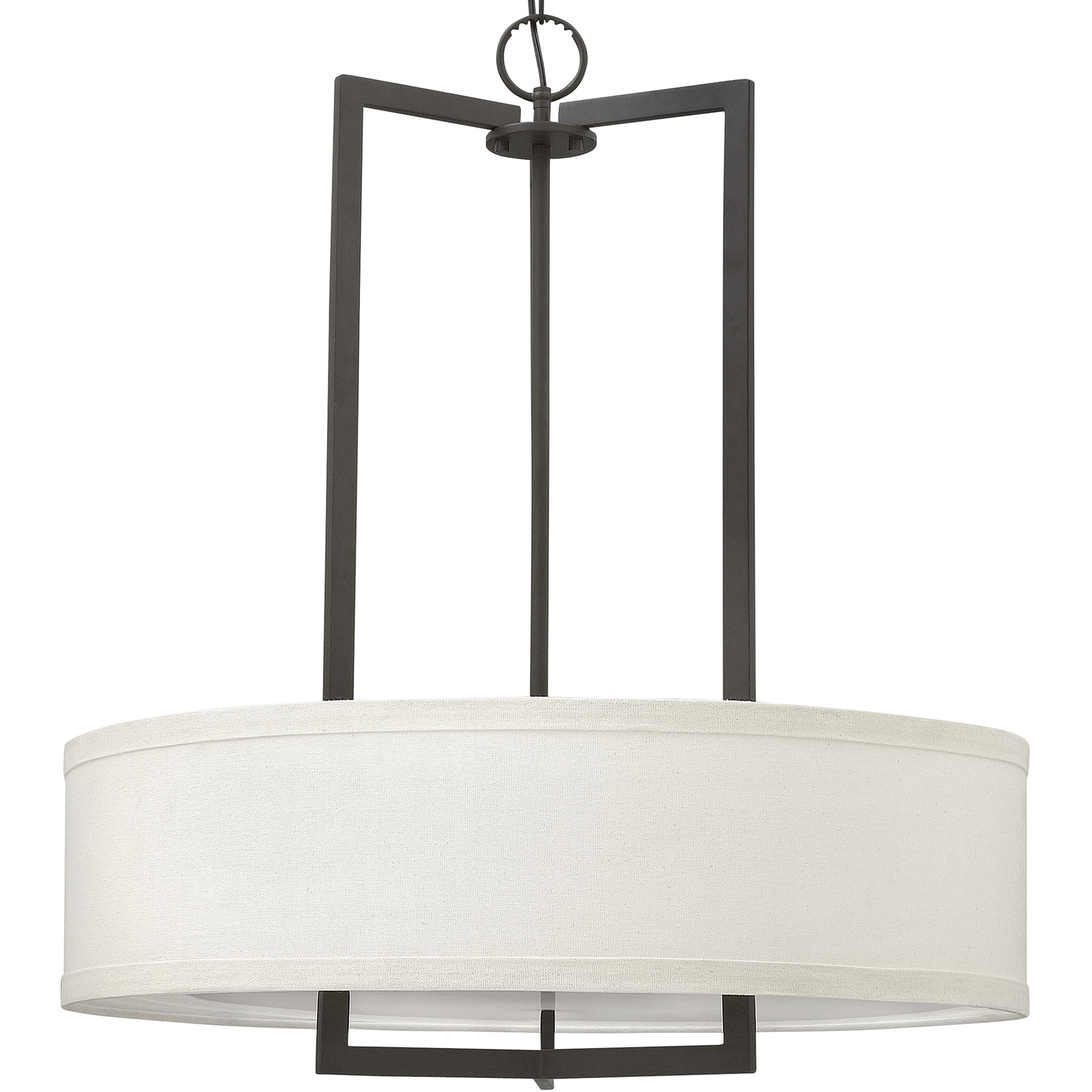 Hampton 3 Light 26 inch Buckeye Bronze Indoor Chandelier Ceiling Light in Non-LED