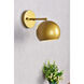 Othello 1 Light 9 inch Brass Bath Sconce Wall Light