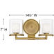 Rixon LED 15 inch Heritage Brass Vanity Light Wall Light