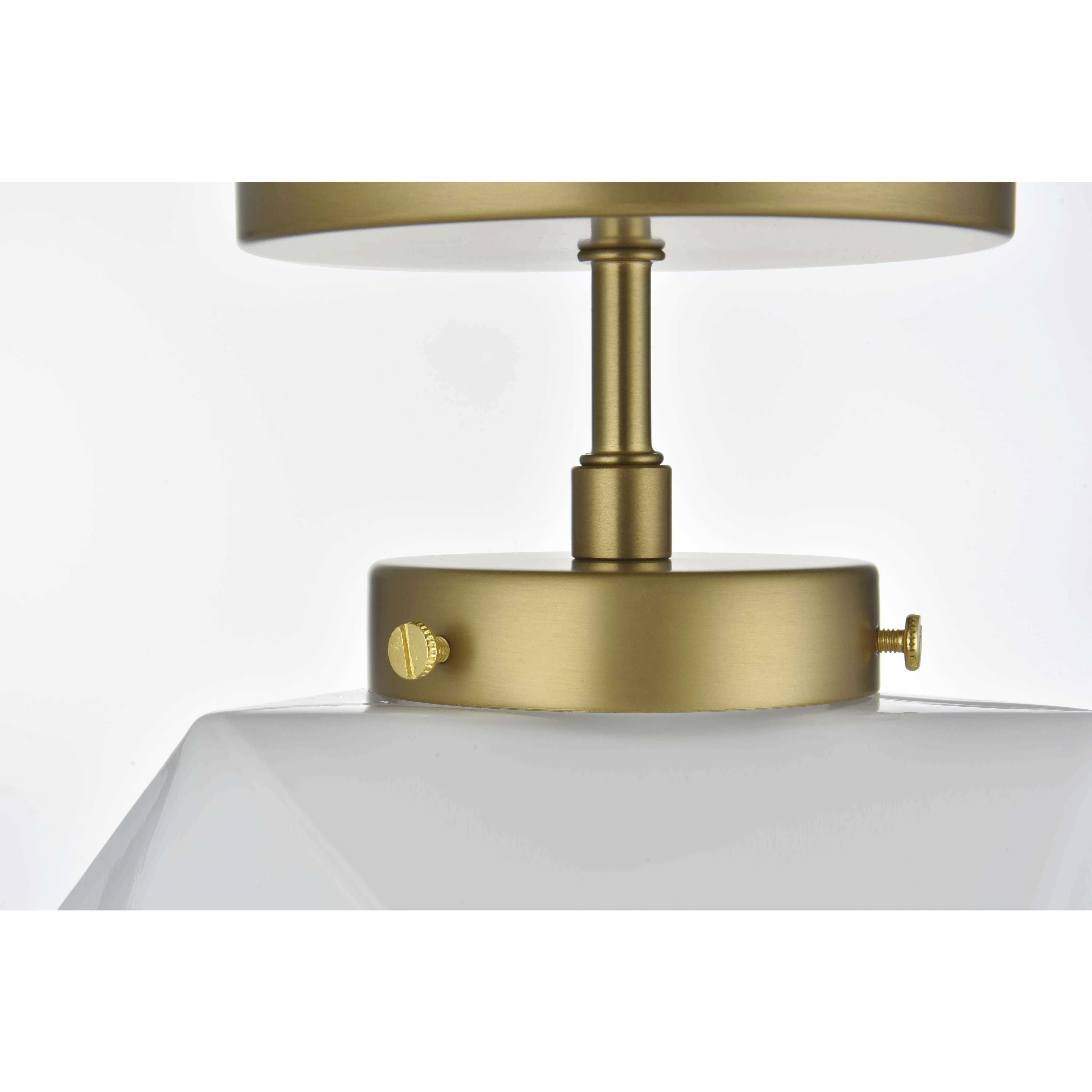 Lawrence 1 Light 10 inch Satin Gold Flush Mount Ceiling Light
