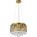 Tully 4 Light 13 inch Brass Pendant Ceiling Light