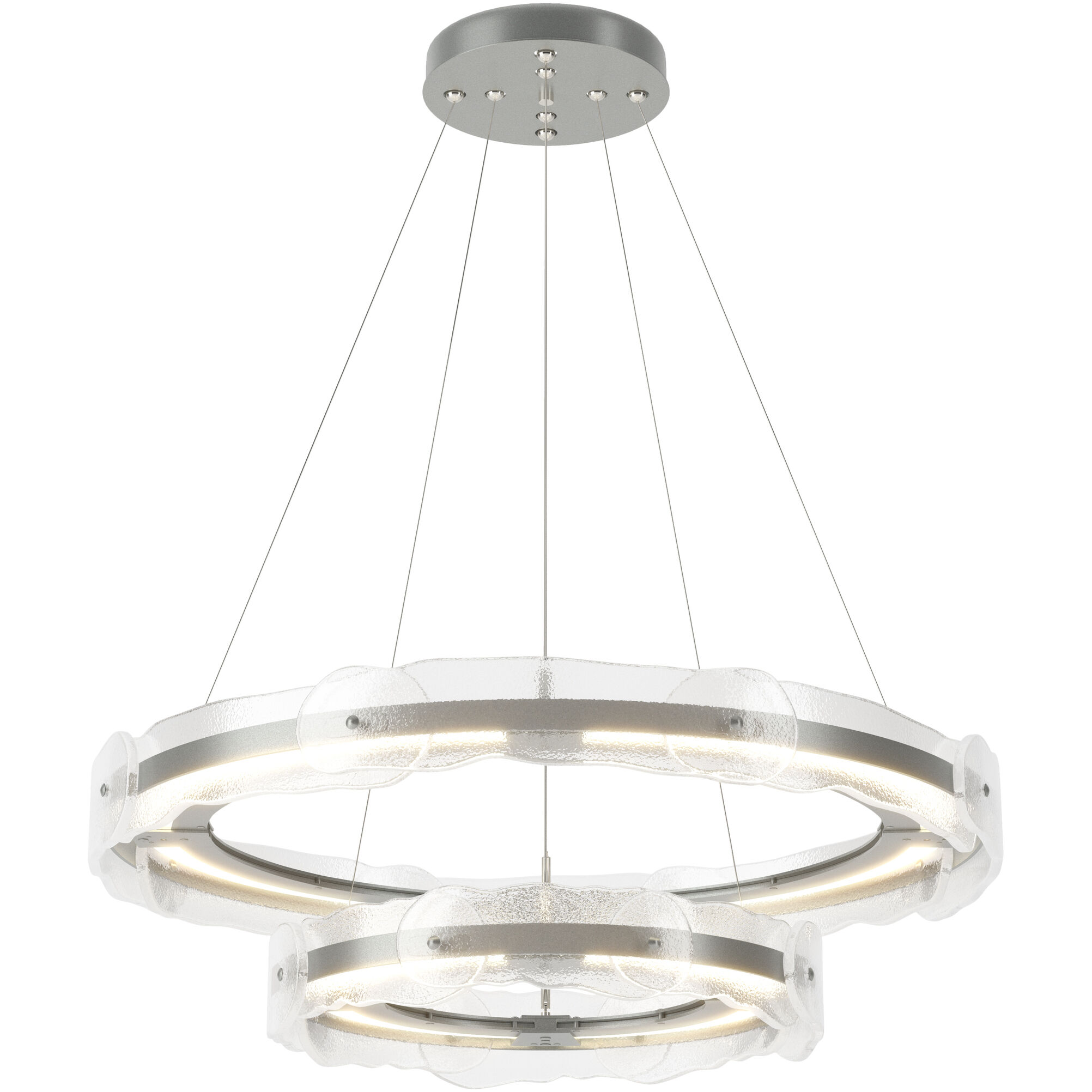 Solstice LED 36.6 inch Vintage Platinum Pendant Ceiling Light, Tiered