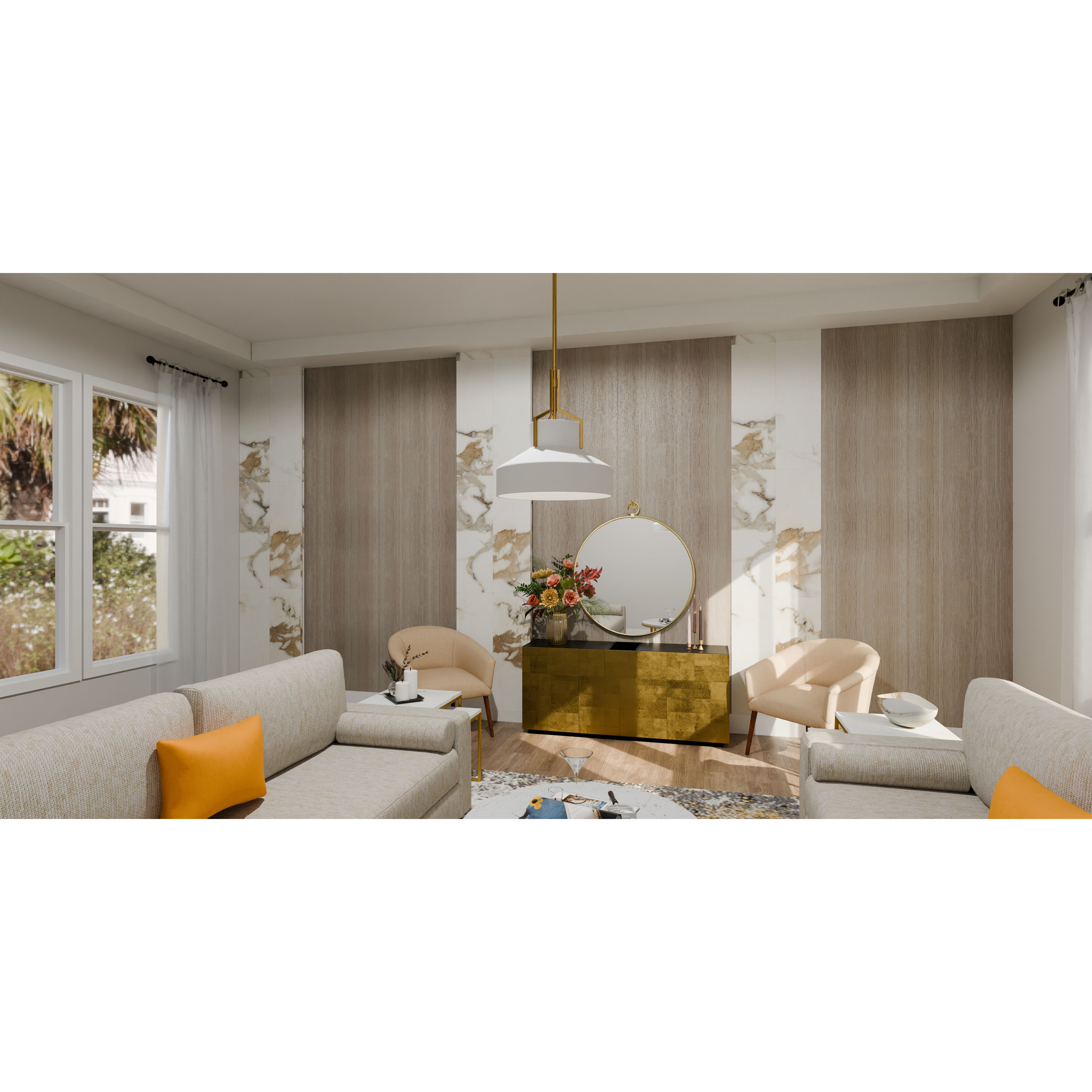 Brecken 2 Light 14.75 inch Aged Brass Pendant Ceiling Light