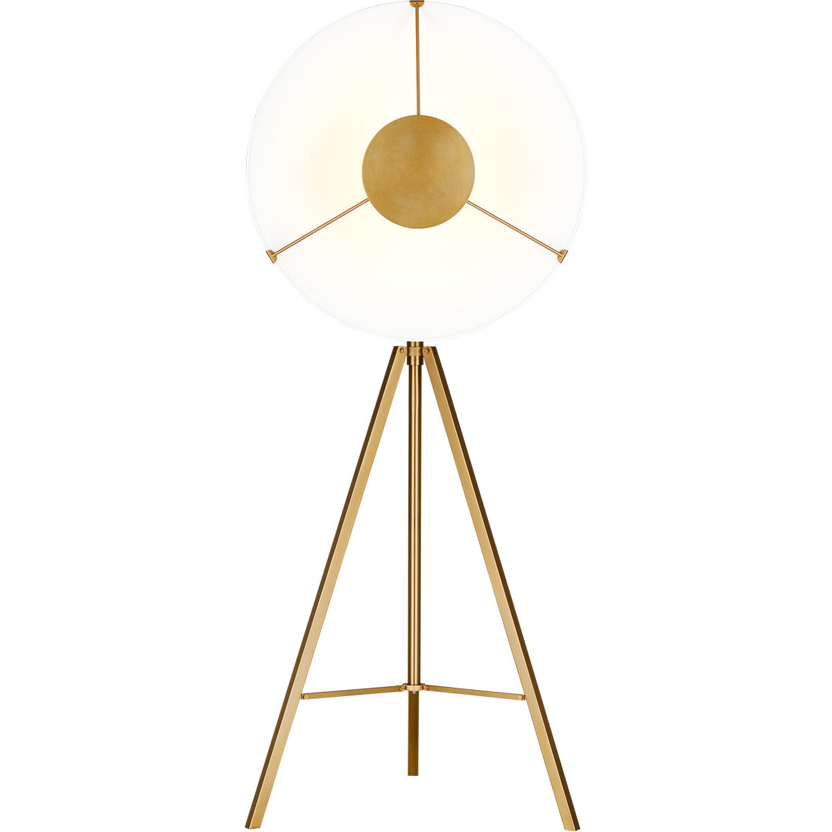 C&M by Chapman & Myers Ultra Light 73.25 inch 10 watt Burnished Brass Floor Lamp Portable Light
