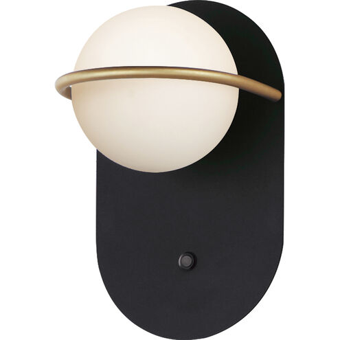 Revolve LED 6 inch Black and Gold Wall Sconce Wall Light