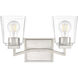 Avenna 2 Light 14 inch Brushed Nickel Bathroom Vanity Light Wall Light