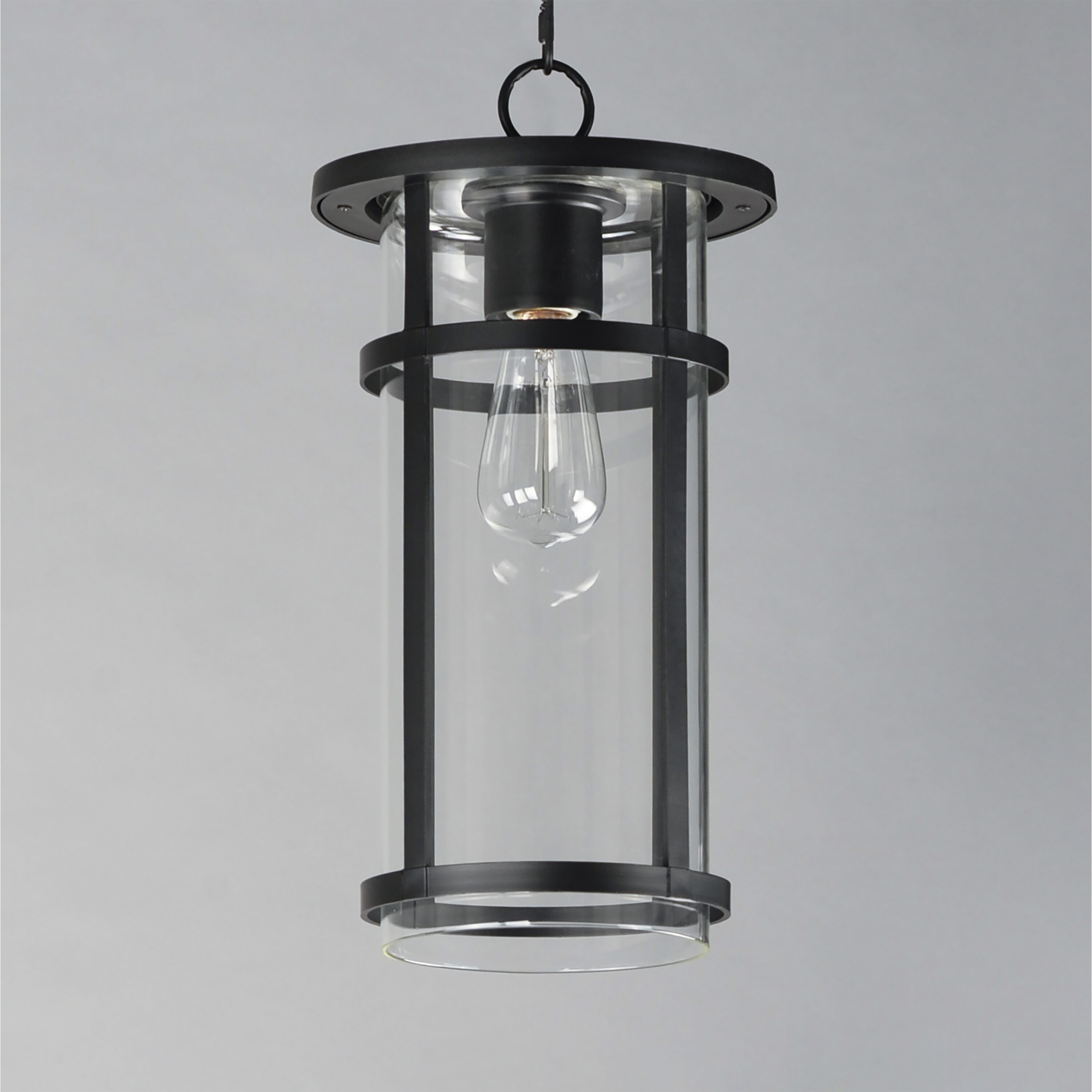 Clyde Vivex 1 Light 9 inch Black Outdoor Pendant