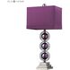 Alva 27 inch 60 watt Purple Table Lamp Portable Light in Incandescent