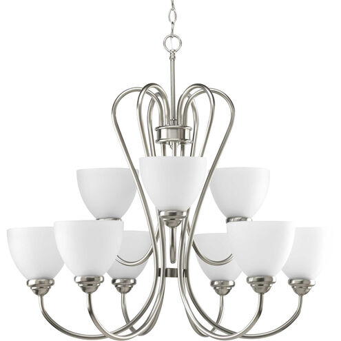 Heart 9 Light 29.81 inch Brushed Nickel Chandelier Ceiling Light