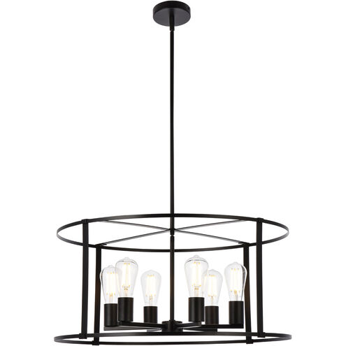 Agnys 6 Light 26 inch Black Pendant Ceiling Light