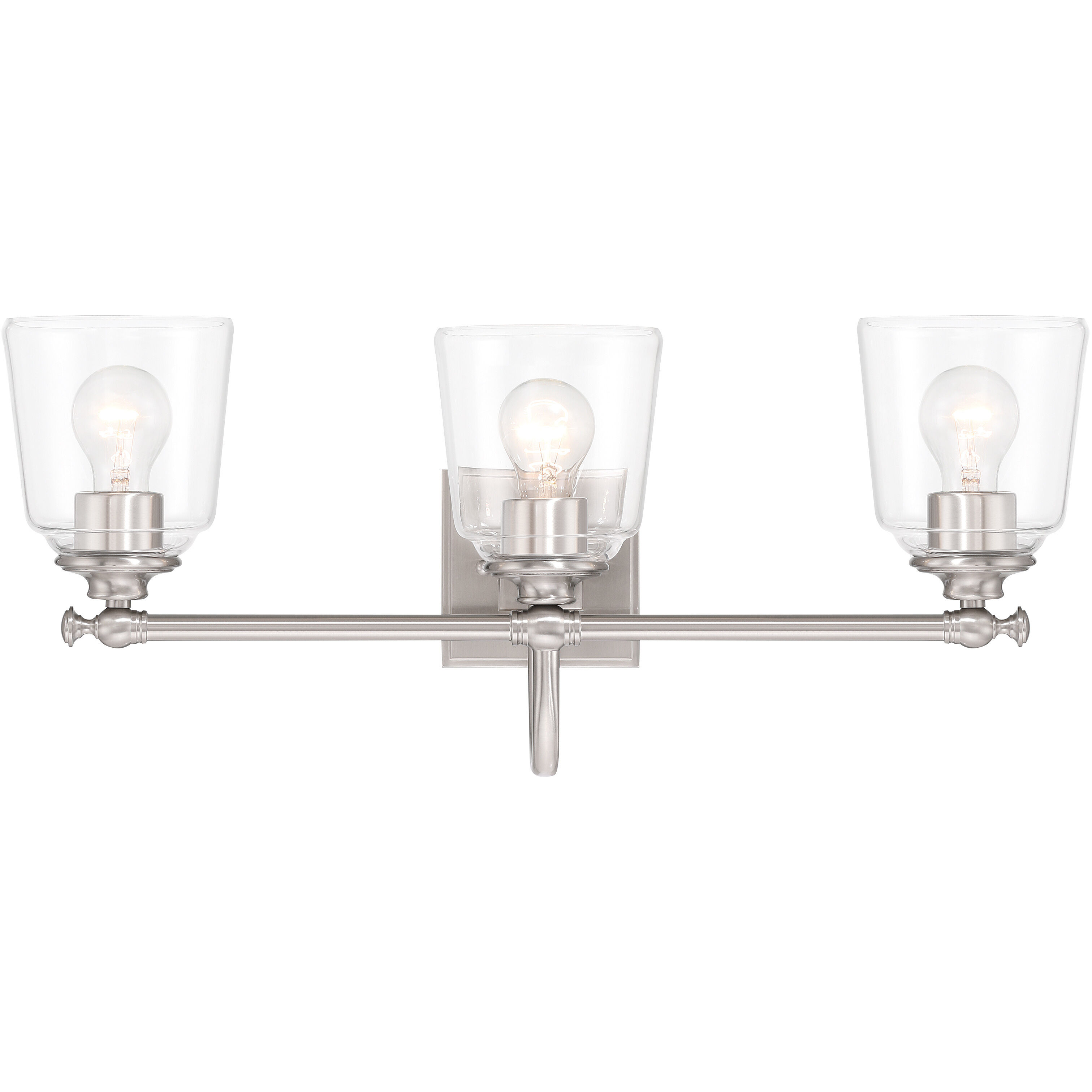 Antonia 3 Light 25.25 inch Brushed Nickel Bath Vanity Light Wall Light