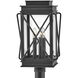 Montecito 3 Light 20.5 inch Museum Black Outdoor Post Mount Lantern