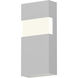 Band LED 13 inch Textured White Indoor-Outdoor Sconce, Inside-Out