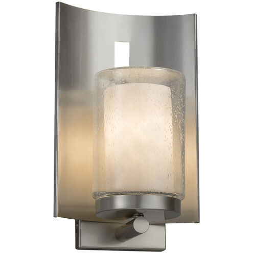 Clouds 1 Light 12.75 inch Brushed Nickel Outdoor Wall Sconce in Incandescent