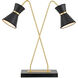 Avignon 28.75 inch 7 watt Polished Brass/Oil Rubbed Bronze/Black Desk Lamp Portable Light, Suzanne Duin Collection