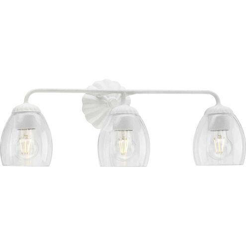 Quillan 3 Light 23.87 inch White Plaster Bathroom Vanity Light Wall Light