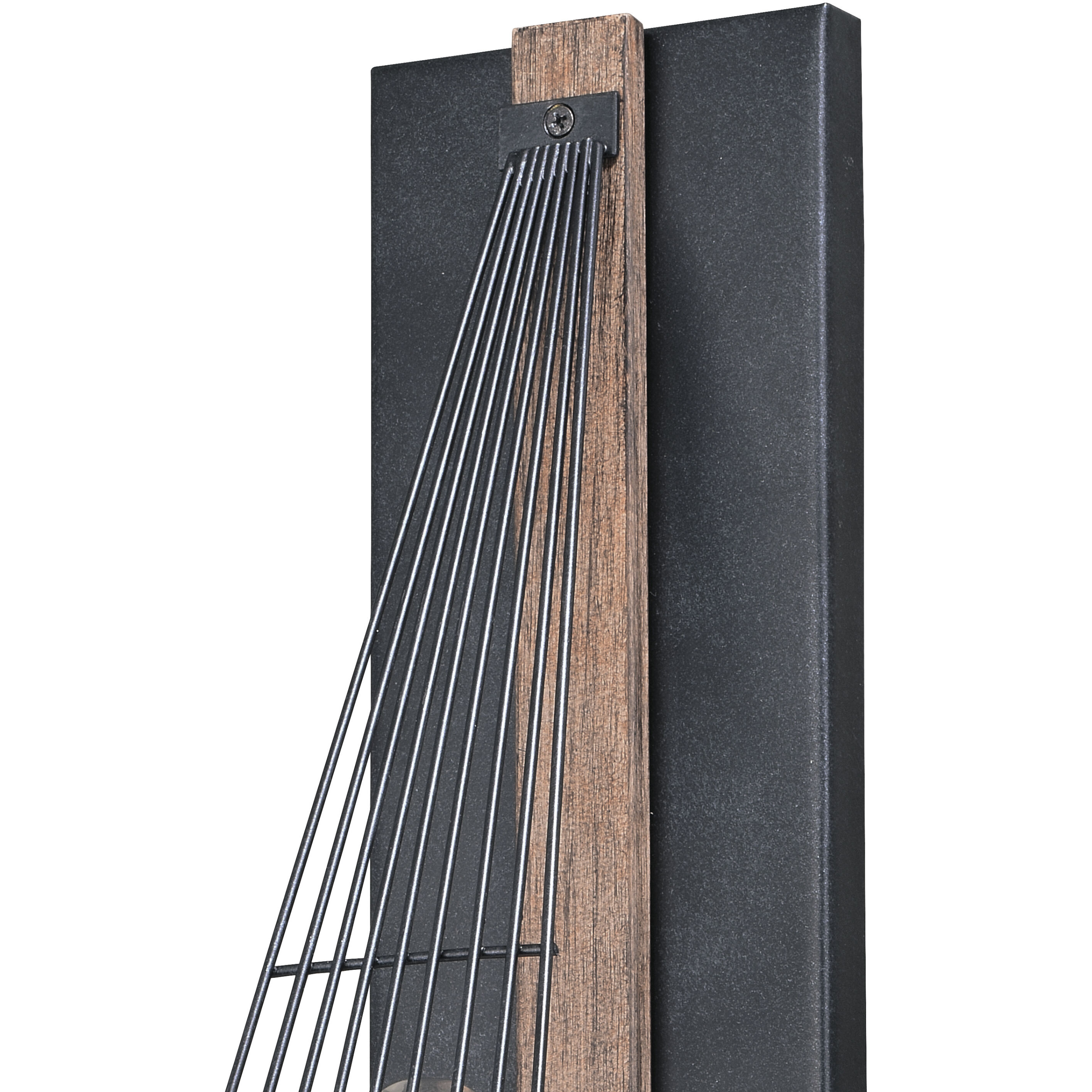 Dearborn LED 4.5 inch Black Iron and Burnished Oak Wall Light in Black Iron with Burnished Oak