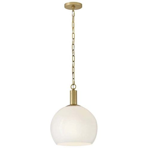 Rivi 1 Light 13 inch Lacquered Brass Pendant Ceiling Light