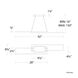 Double Entendre Linear Pendant Ceiling Light in 2700K, dweLED