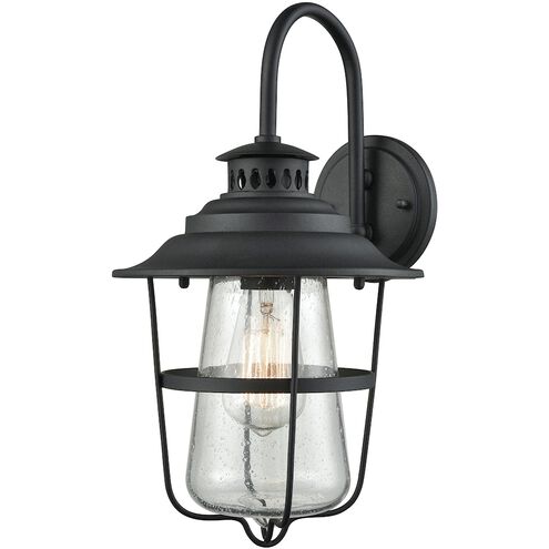 San Mateo 1 Light 15 inch Textured Matte Black Outdoor Sconce