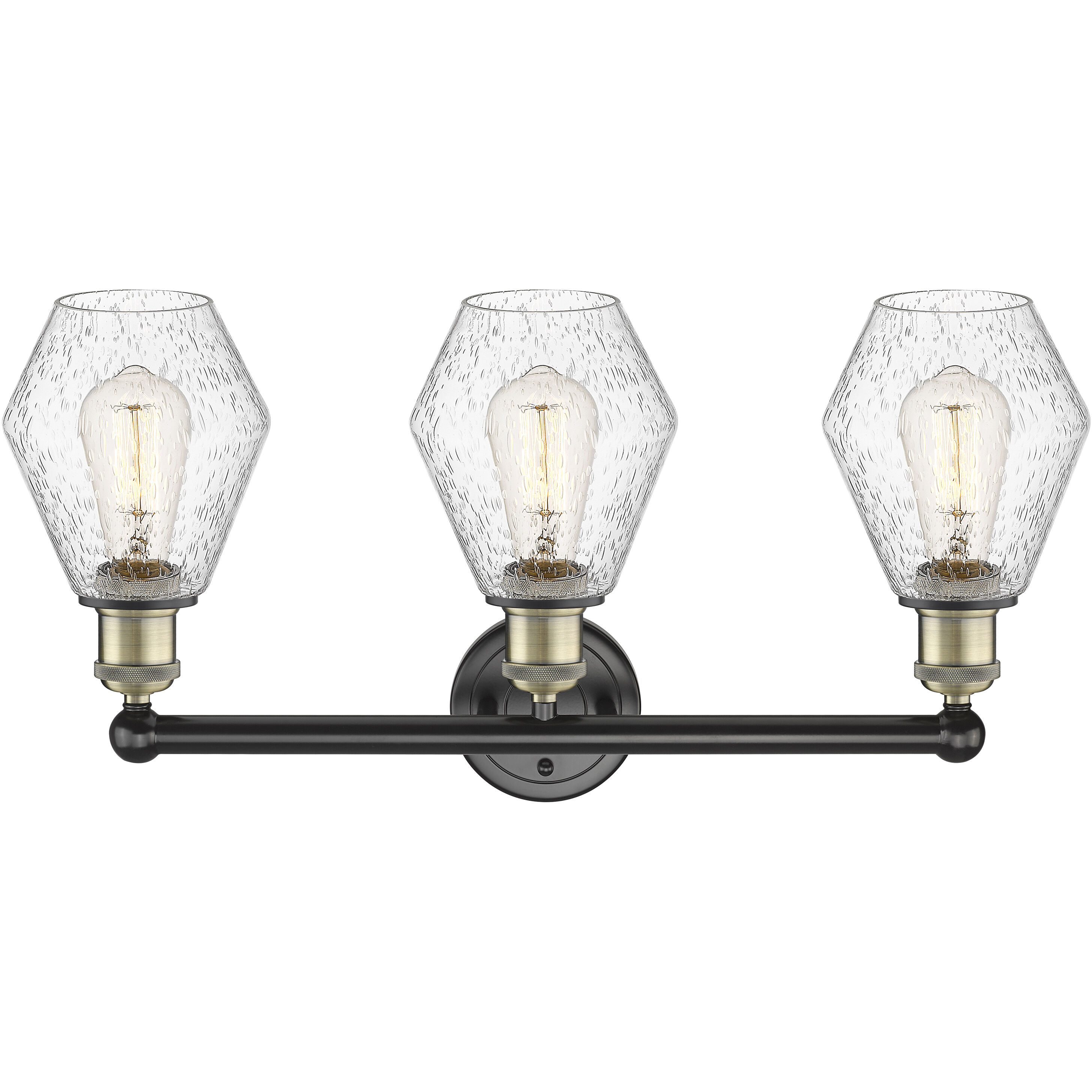 Cindyrella 3 Light 24 inch Black Antique Brass Bath Vanity Light Wall Light in Seedy