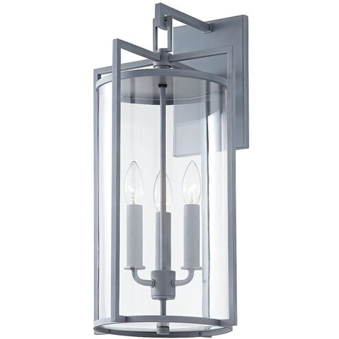 Percy Outdoor Wall Sconce in Weathered Zinc