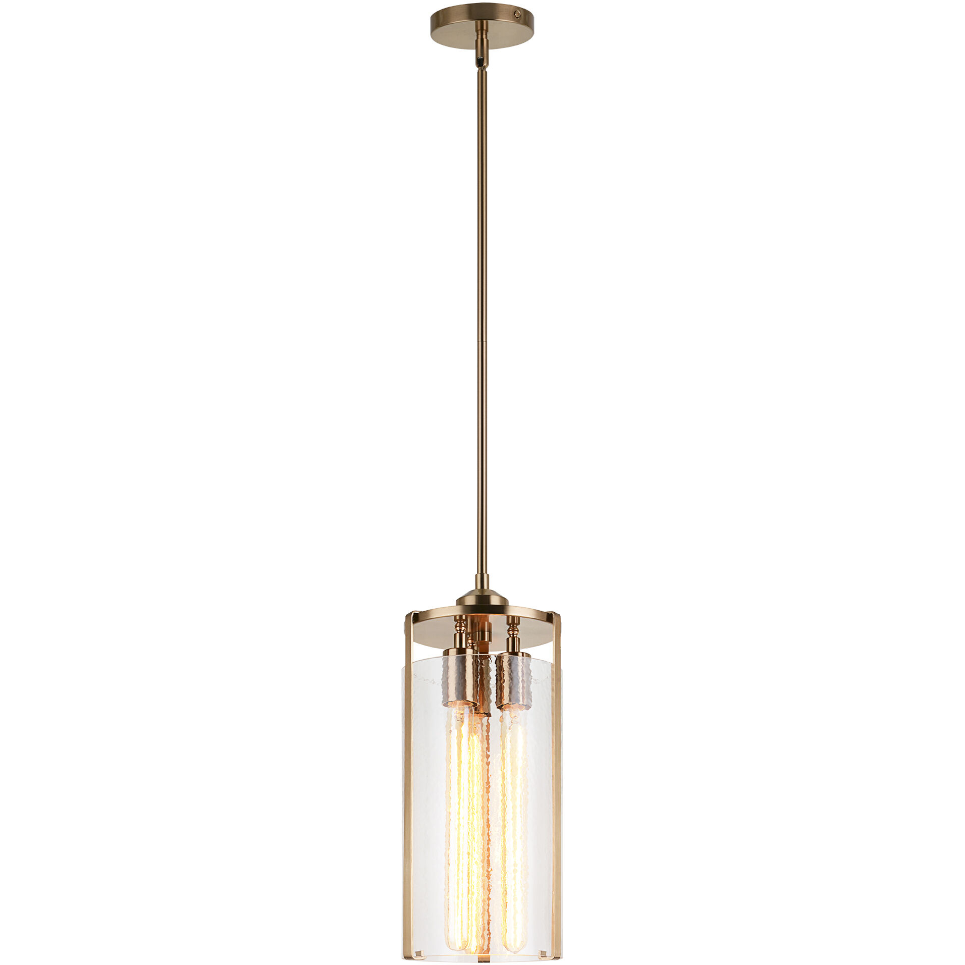 Bayou 3 Light 7.13 inch Aged Gold Brass Pendant Ceiling Light
