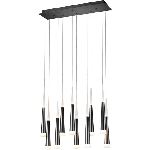 Meteor LED 8 inch Satin Dark Gray Multi Pendant Ceiling Light