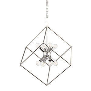 Roundout 8 Light 23 inch Polished Nickel Pendant Ceiling Light