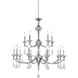 Canada 15 Light 36.5 inch Chrome Chandelier Ceiling Light