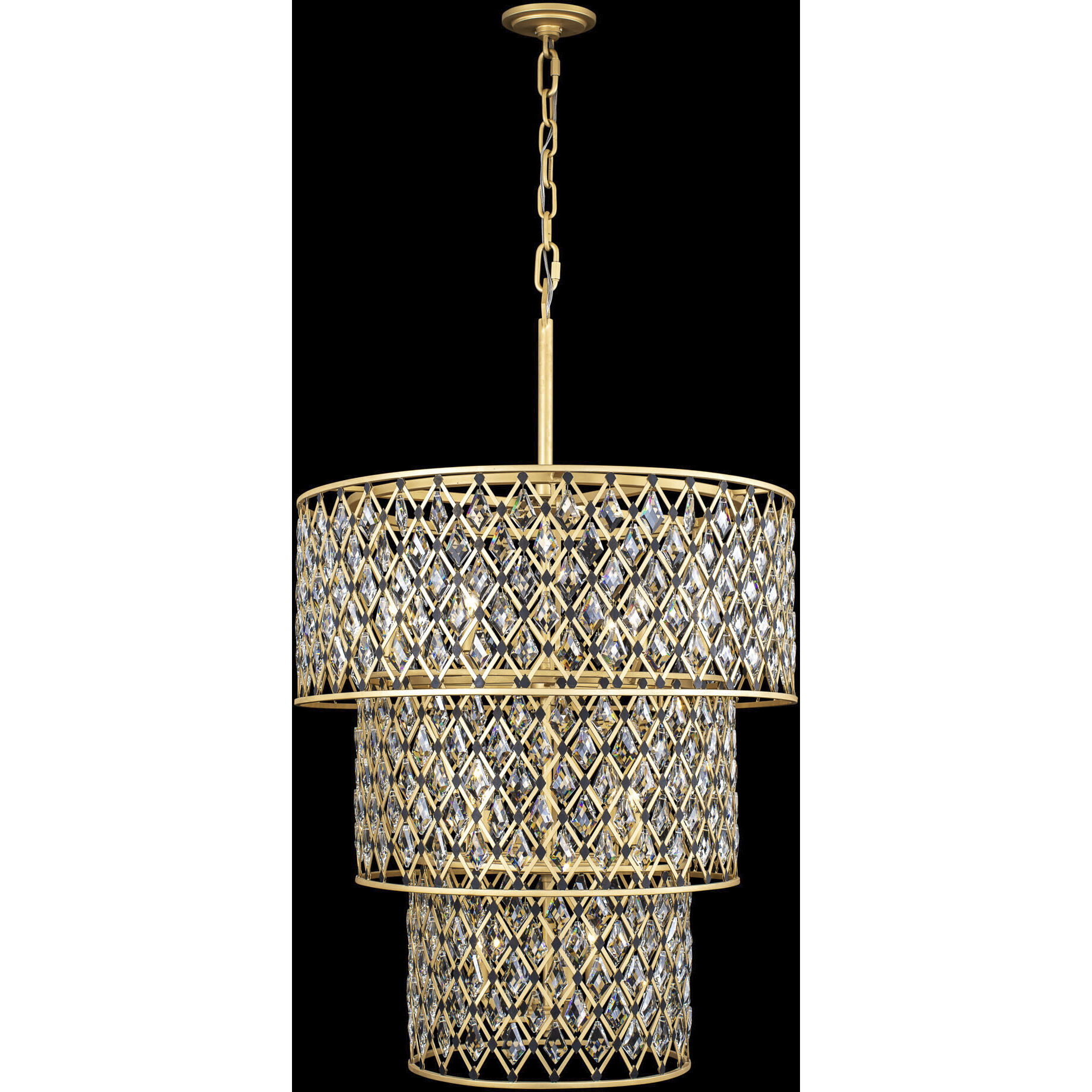 Windsor 13 Light 31.75 inch French Gold and Matte Black Chandelier Ceiling Light