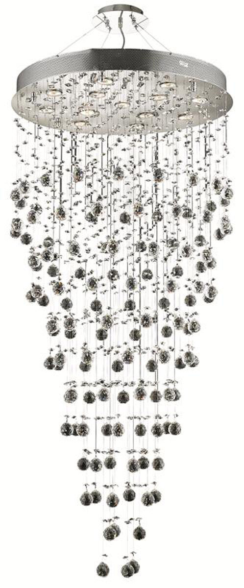 Galaxy 13 Light 28 inch Chrome Foyer Ceiling Light in GU10, Royal Cut