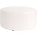 Universal Avanti White Round Ottoman Replacement Slipcover, Ottoman Not Included