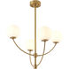 Canada 4 Light 26 inch Brass Chandelier Ceiling Light