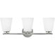 Bri 3 Light 24 inch Brushed Nickel Bath Light Wall Light