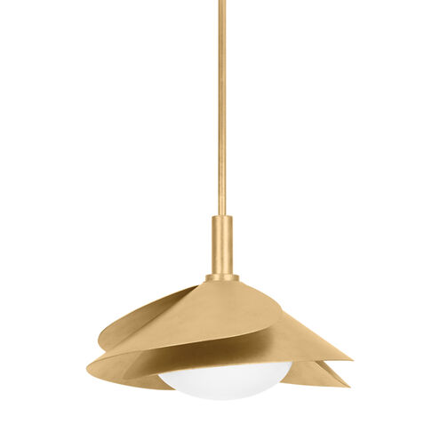 Brookhaven 1 Light 15.25 inch Vintage Gold Leaf Pendant Ceiling Light