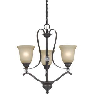 Riverton 3 Light 22 inch Dark Bronze Chandelier Ceiling Light