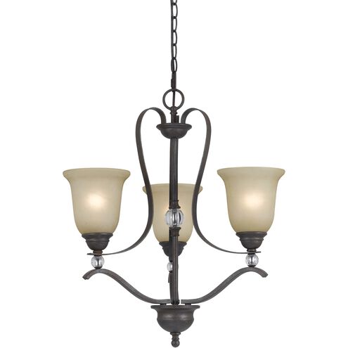 Riverton 3 Light 22 inch Dark Bronze Chandelier Ceiling Light