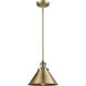 Franklin Restoration Briarcliff LED 10 inch Brushed Brass Mini Pendant Ceiling Light, Franklin Restoration