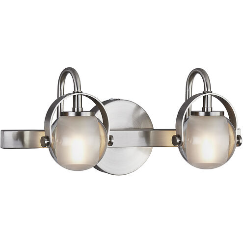 Conduit 2 Light 15.5 inch Brushed Nickel Bath Bar Wall Light