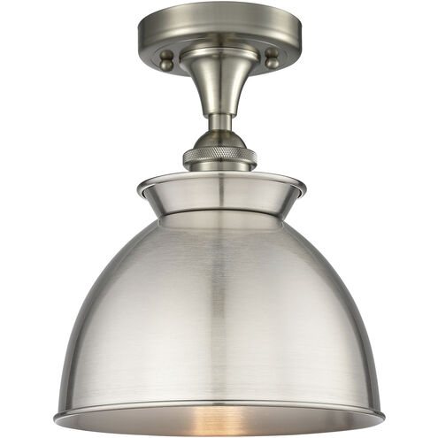 Adirondack 1 Light 8.5 inch Brushed Satin Nickel Semi-Flush Mount Ceiling Light
