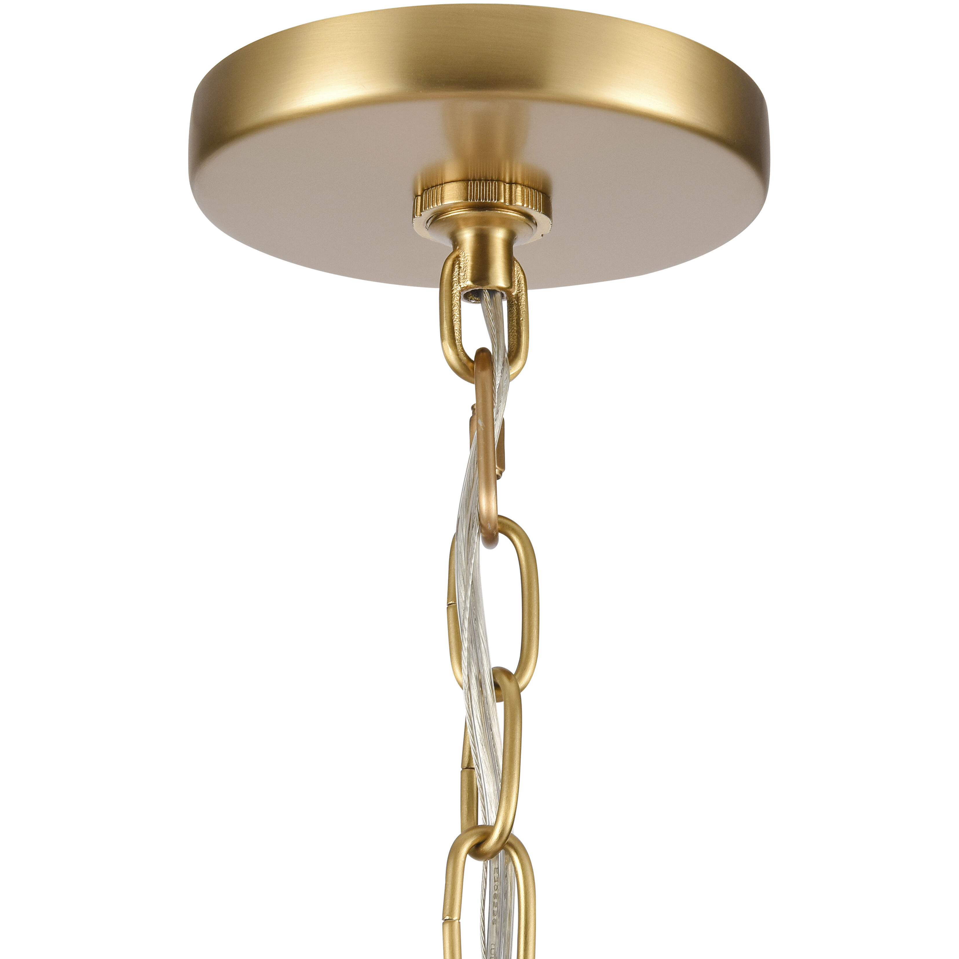 Abaca 6 Light 32 inch Brushed Gold Chandelier Ceiling Light
