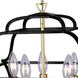 Tudor 5 Light 16 inch Satin Gold and Black Up Chandelier Ceiling Light
