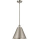 Ballston Cone 1 Light 12 inch Brushed Satin Nickel Pendant Ceiling Light