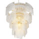 Asinara 13 Light 32.68 inch Antique Brass Chandelier Ceiling Light in Textured Glass, Large