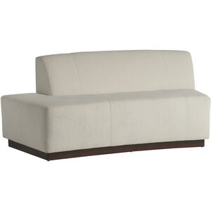 Islander Vanilla and Dark Walnut Sofa, Left