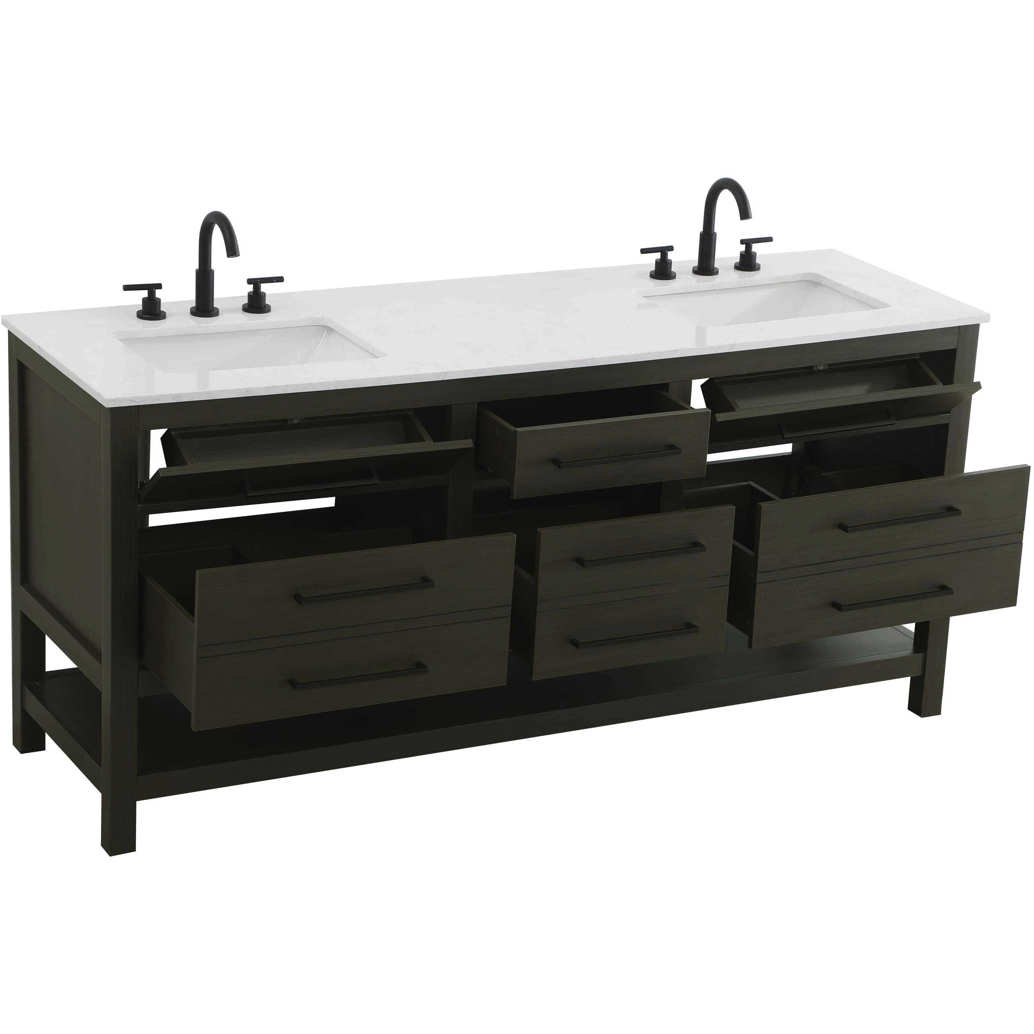 Karson 72 X 34 inch Mocha Brown Bathroom Vanity Cabinet